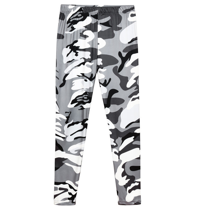 Damen Camouflage Fitness-Leggings im hochtaillierten Schnitt WW