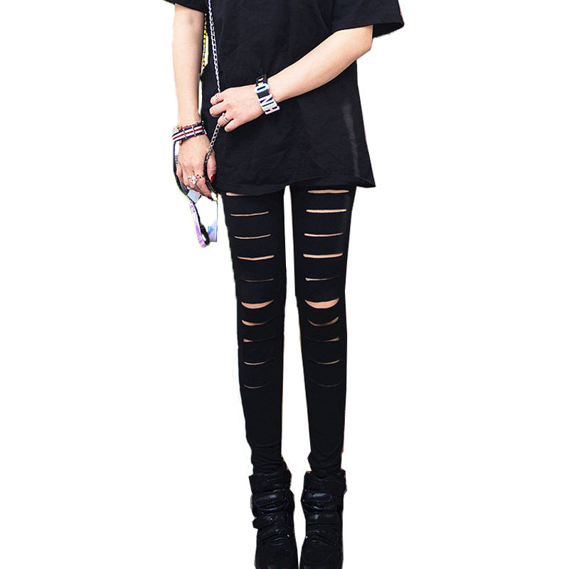 Damen Leggings mit modischen Cut-Outs WW