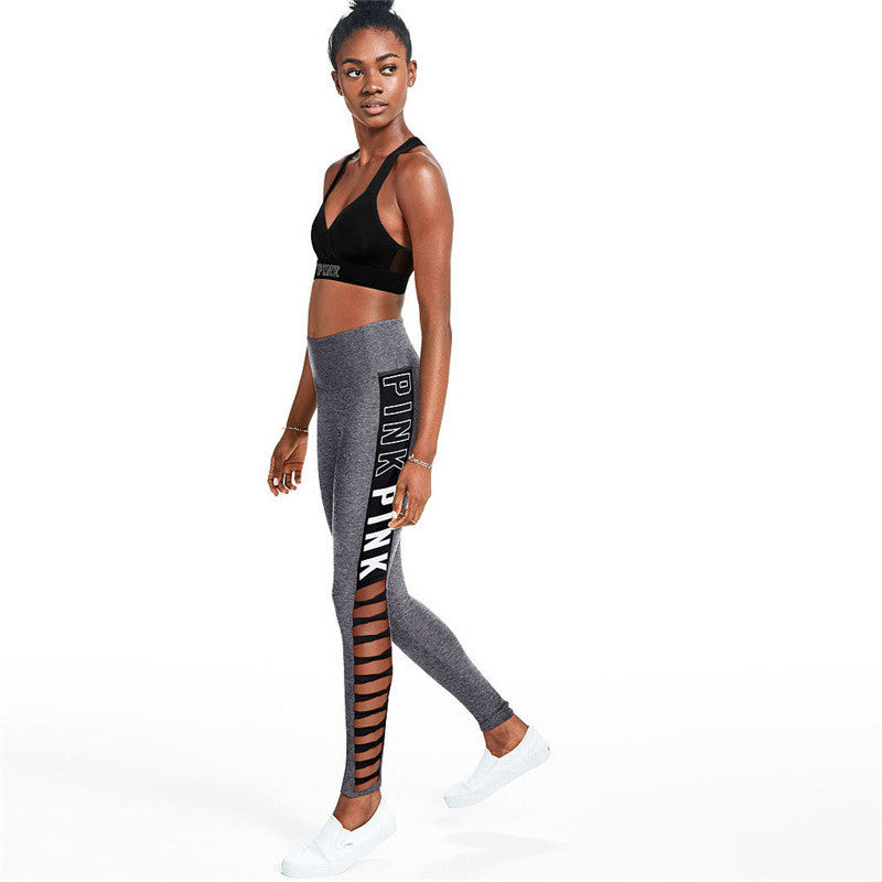 Damen Sportleggings mit seitlichen Cut-Outs und auffälligem Logo WW