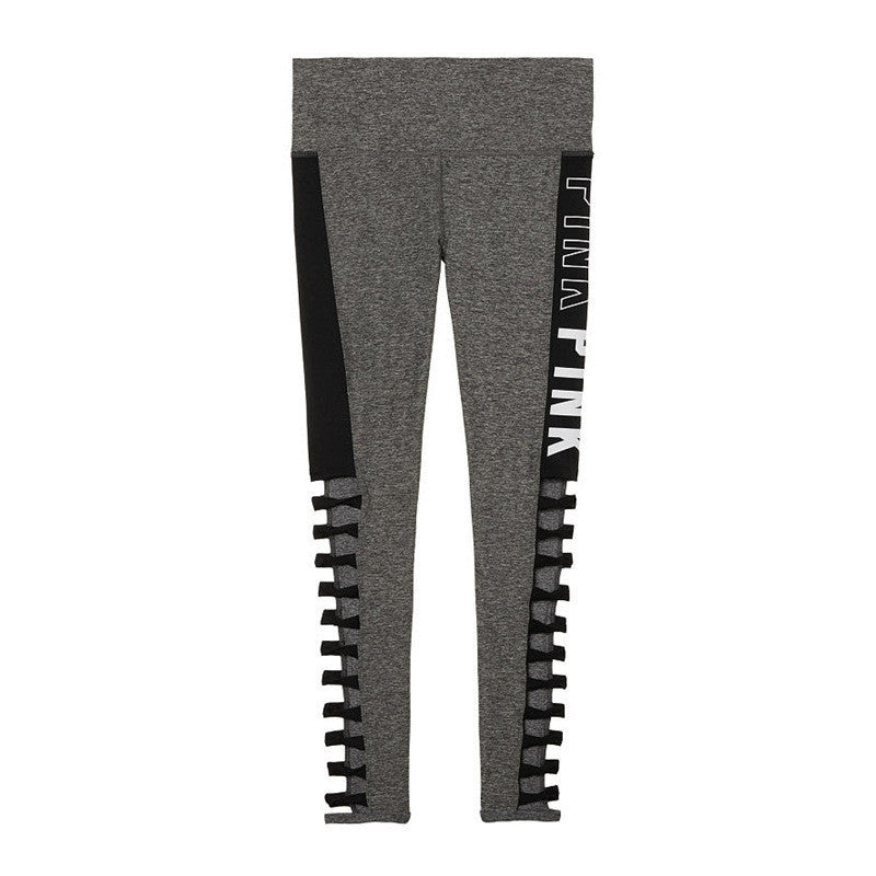 Damen Sportleggings mit seitlichen Cut-Outs und auffälligem Logo WW