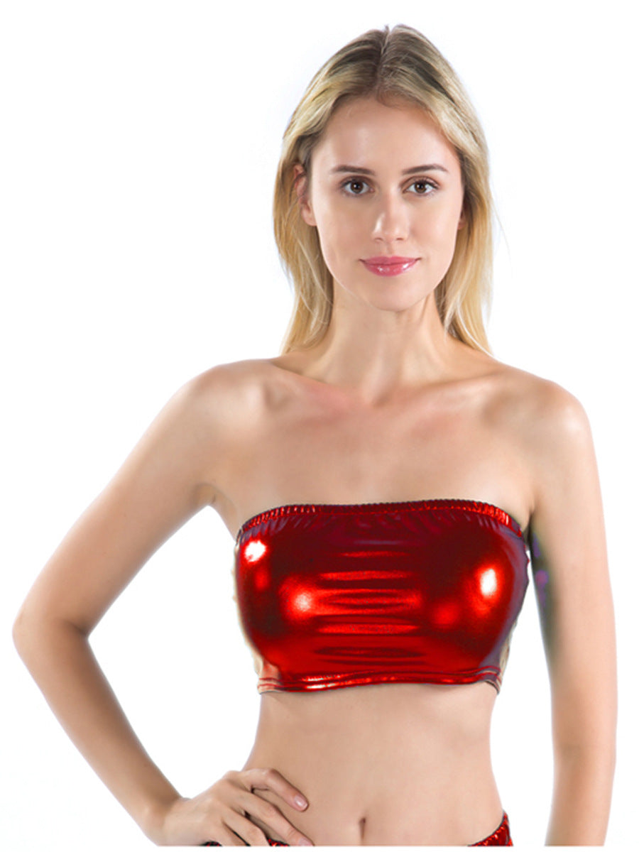 Damen Bustier im schimmernden Metallic-Design WW
