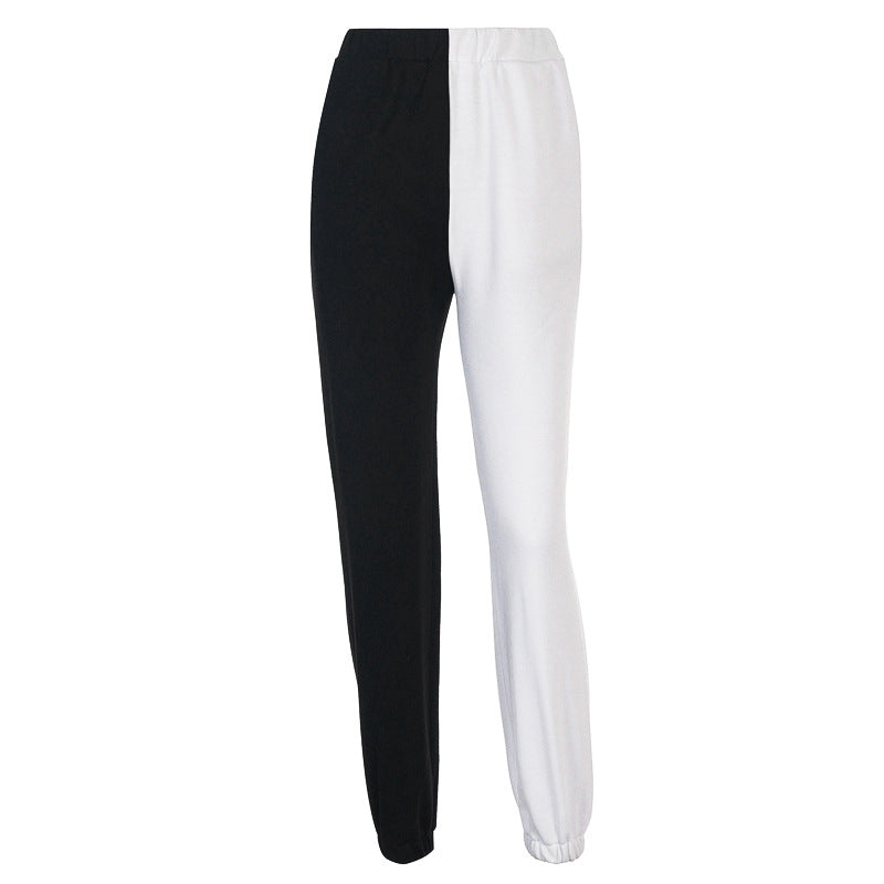 Damen Modische Jogginghose mit asymmetrischem Design und elastischem Bund WW