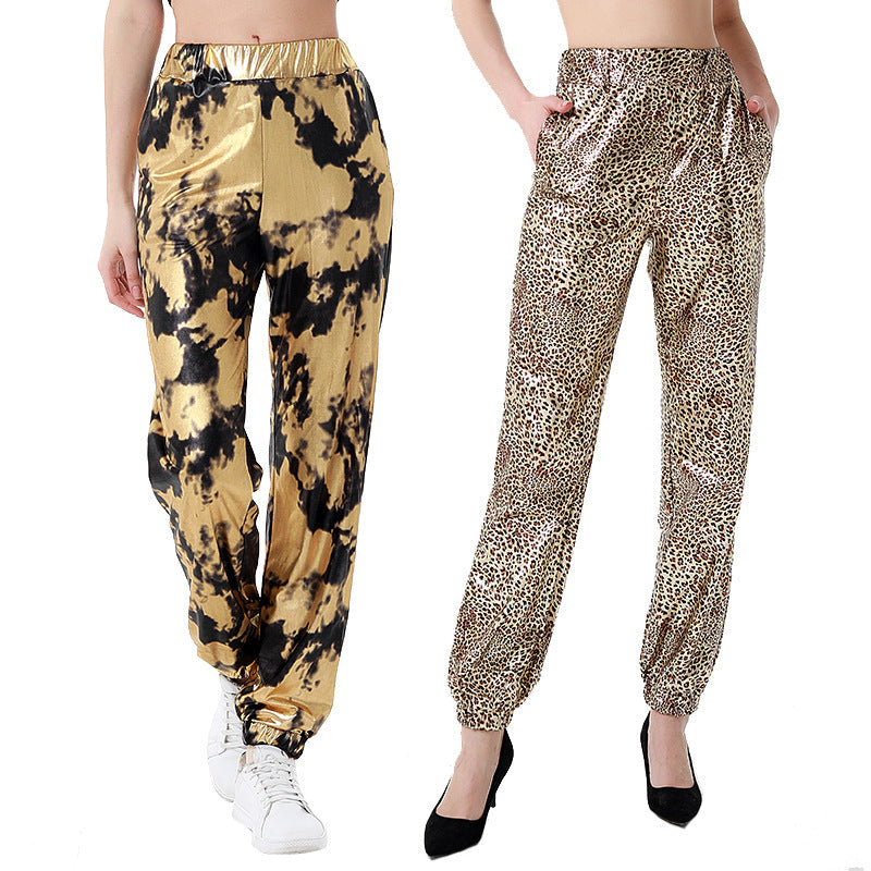 Damen Samt Jogginghose im angesagten Leopardenlook WW