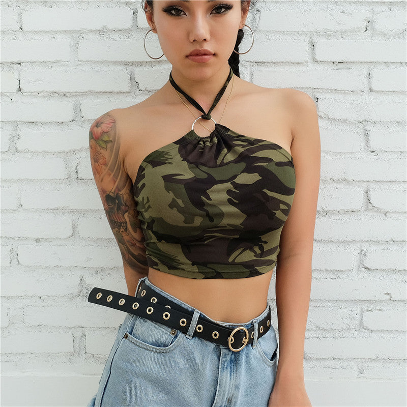 Damen Camouflage Cropped Top WW