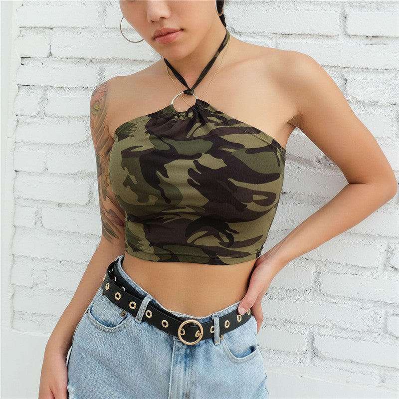 Damen Camouflage Cropped Top WW