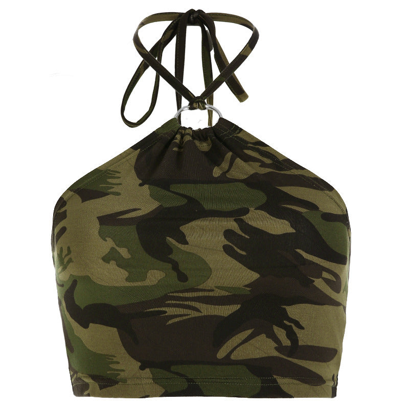 Damen Camouflage Cropped Top WW