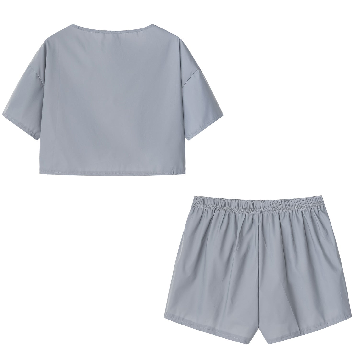 Damen lässiges Set aus cropped Oberteil und Shorts WW