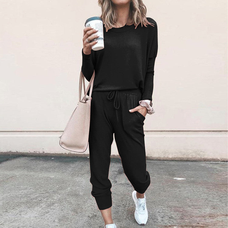Damen Freizeit-Jogginganzug mit lässigem Schnitt und praktischen Taschen WW