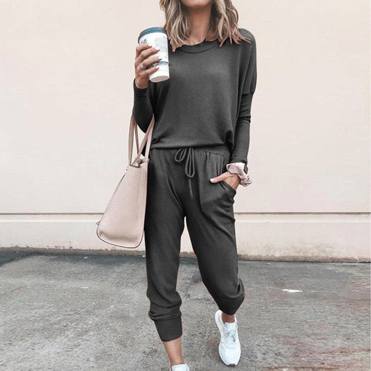Damen Freizeit-Jogginganzug mit lässigem Schnitt und praktischen Taschen WW