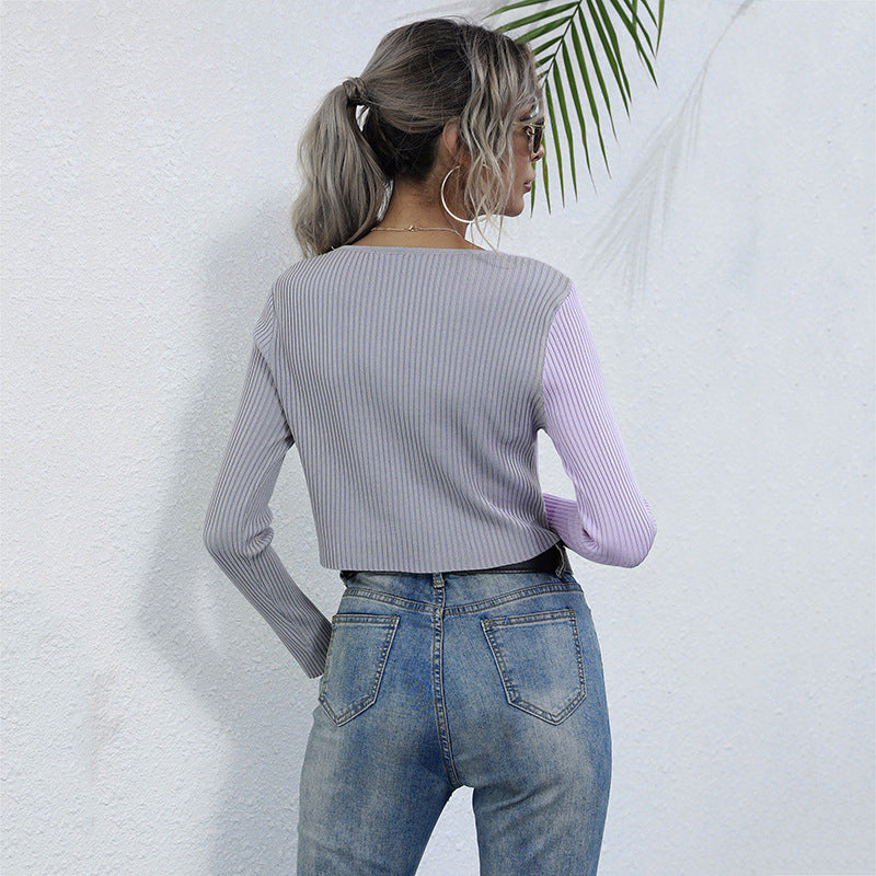 Damen Cropped Cardigan mit strukturiertem Rippdesign WW