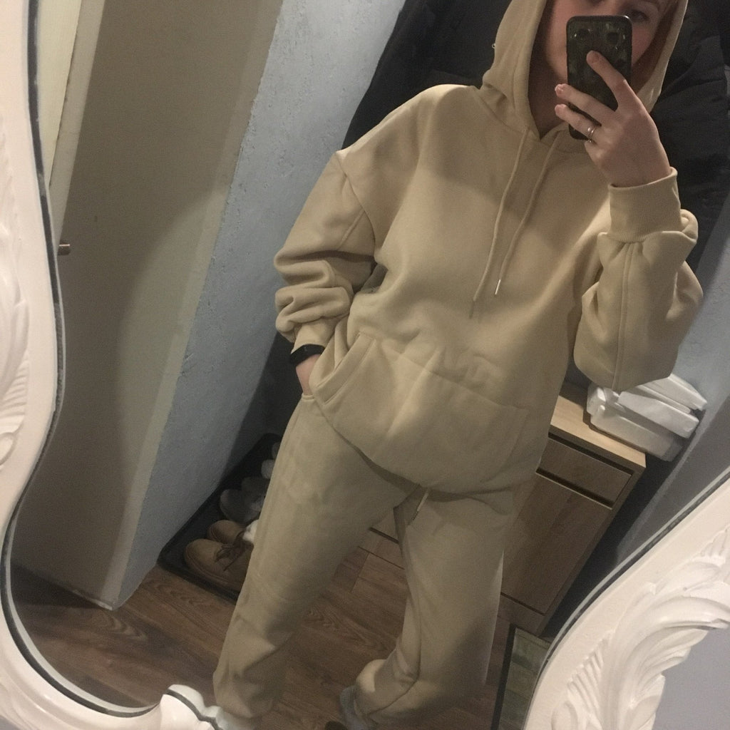 Damen lässiges Hoodie und Jogginghose Set WW