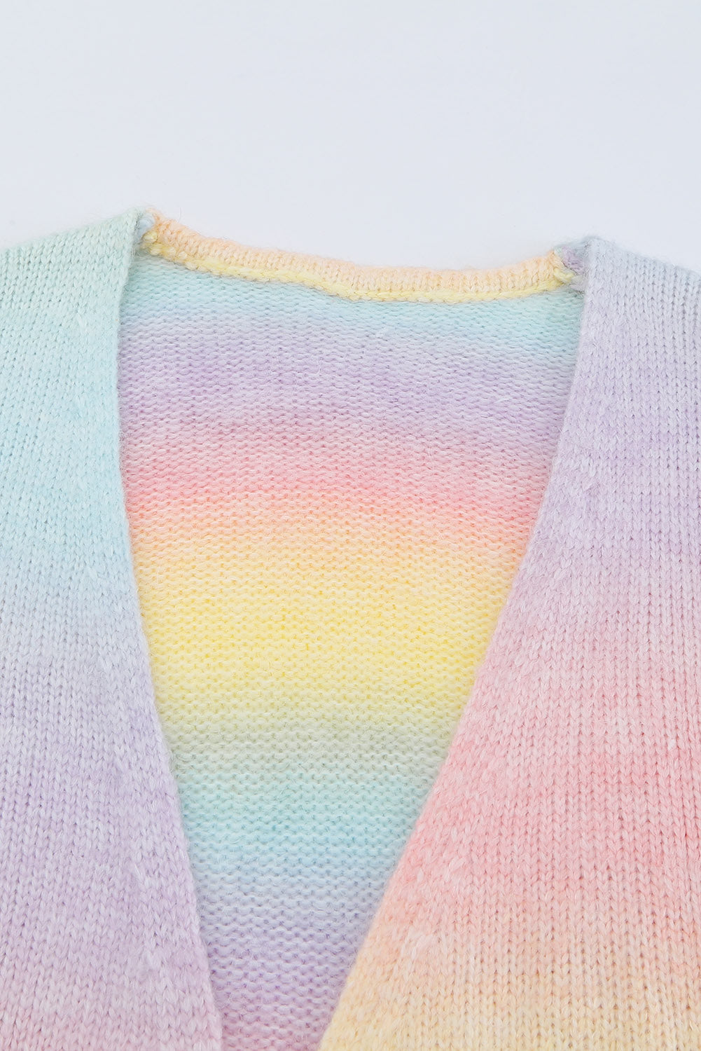 WW | Gradient Offene Vorderseite Fallendes Schulter Cardigan