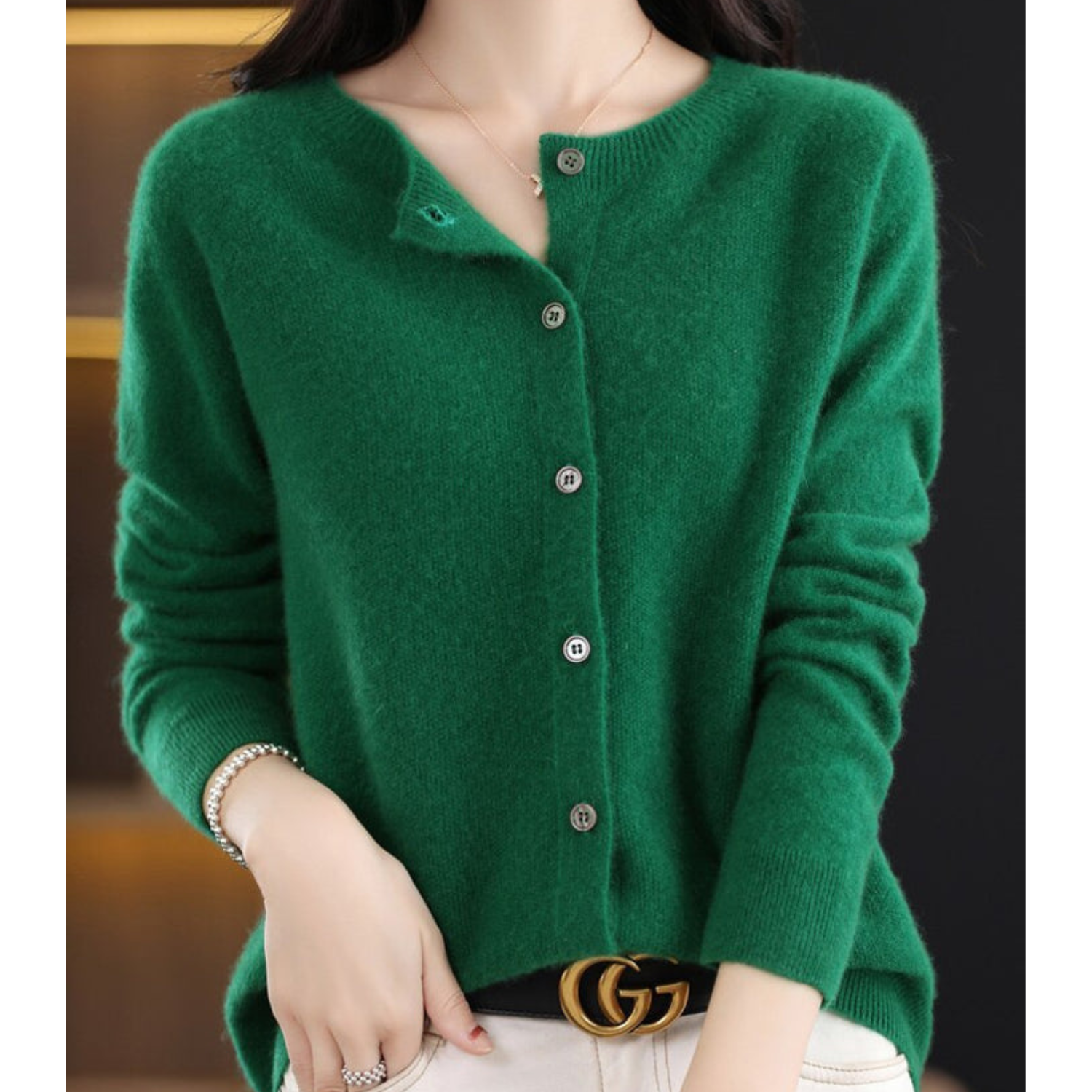 WW Damen Rundhals Cardigan Pullover
