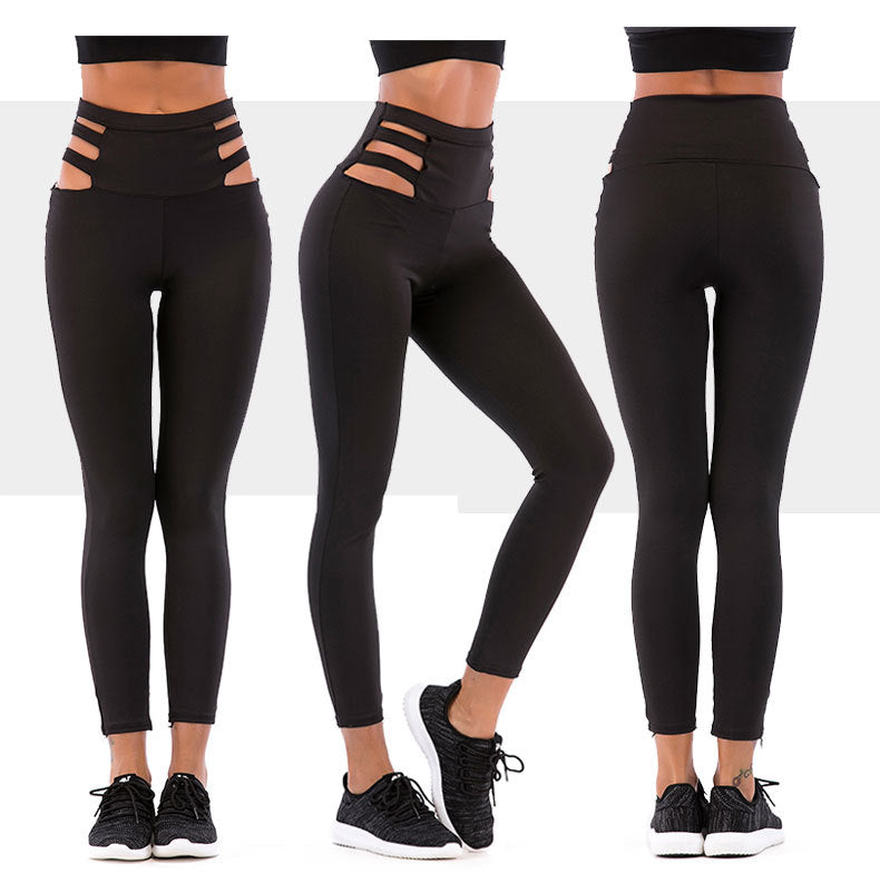 Damen Sport-Leggings mit stilvollem Cut-Out Design WW