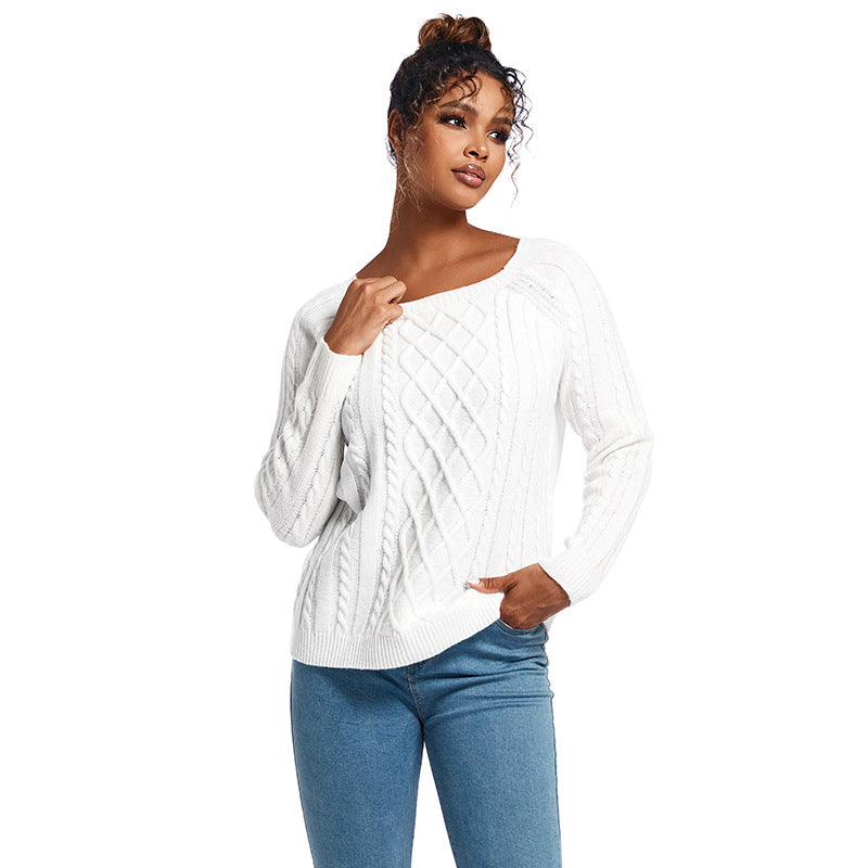 Damen Strickpullover mit stilvollem Zopfdesign WW