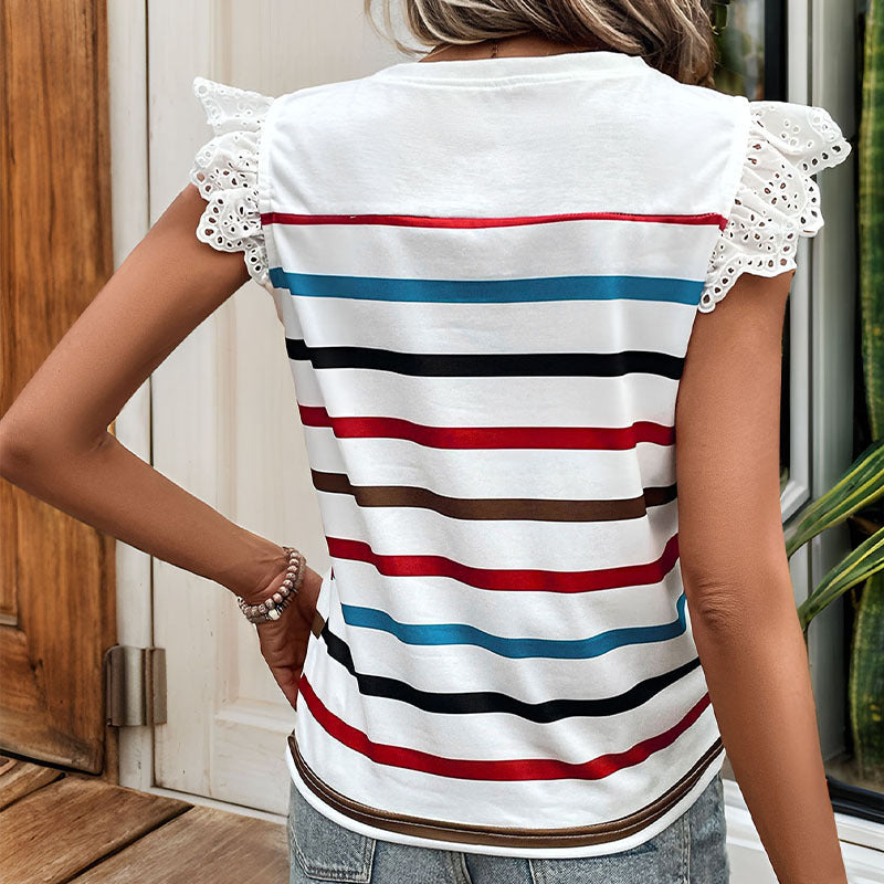 Damen T-Shirt mit Rüschendetails WW