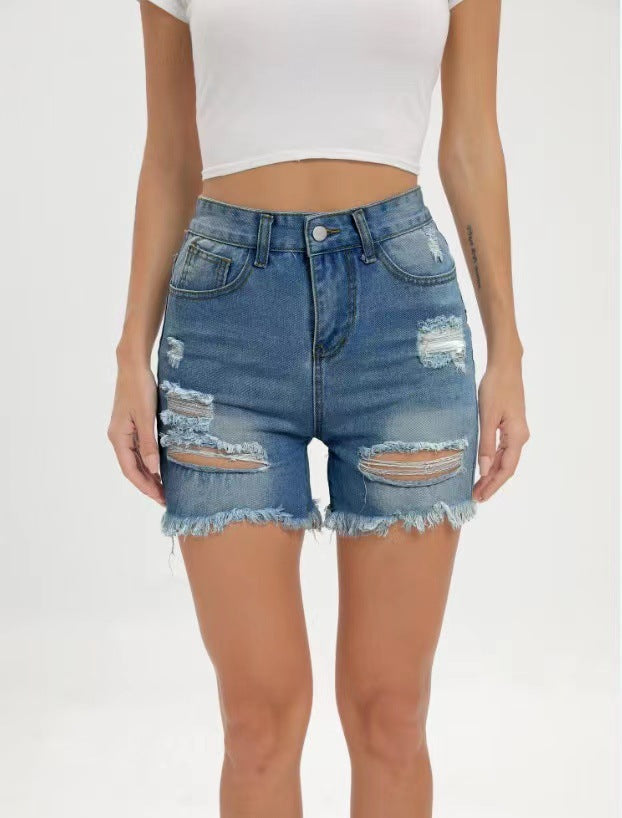 Damen Destroyed Jeans Shorts WW
