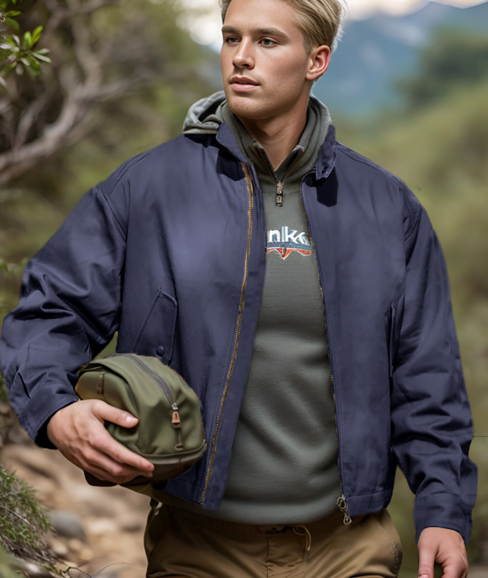 Herren lässige Bomberjacke mit hohem Kragen WW