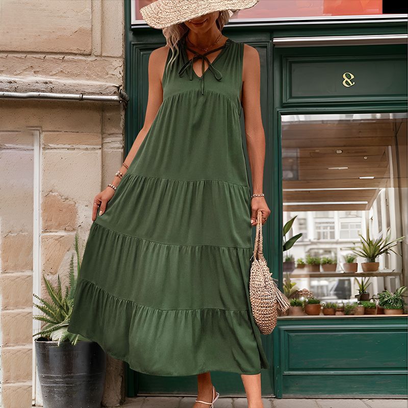 Damen Maxikleid mit lässigem Schnitt und Rüschendetails WW