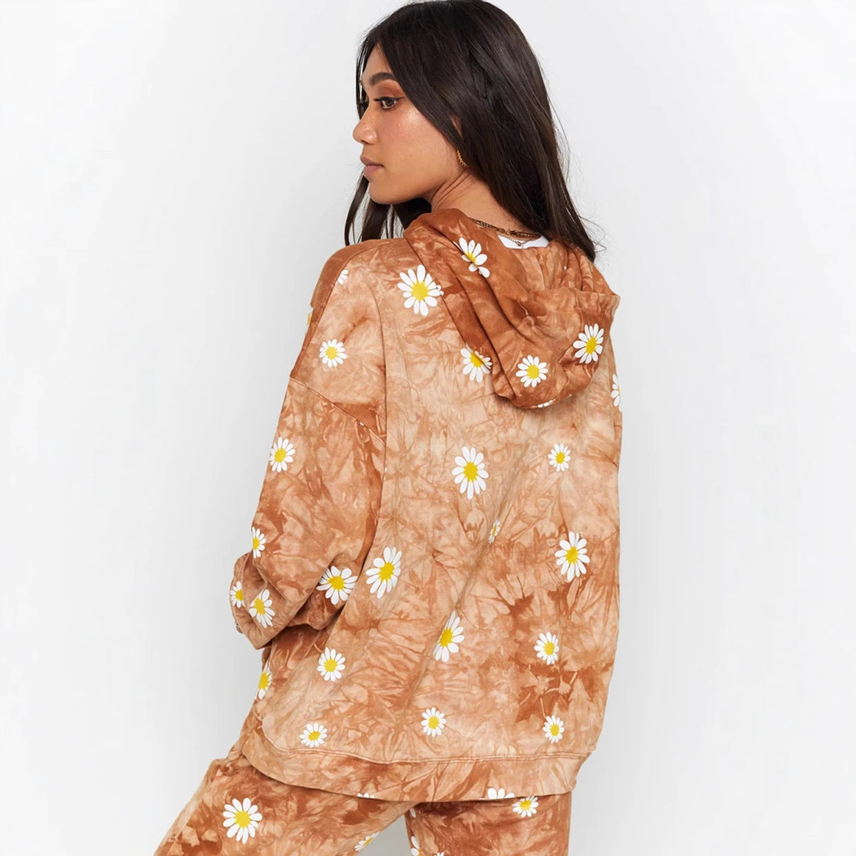 Damen Kapuzenpullover mit floralem Muster WW