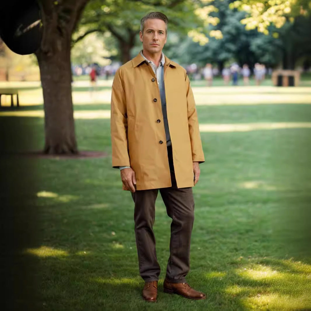 Herren leichte Übergangsjacke im minimalistischen Design mit praktischen Knöpfen und großen Taschen WW