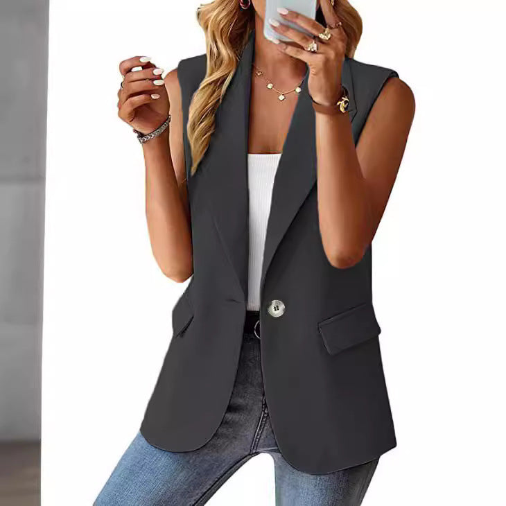 Damen ärmelloses Blazer WW