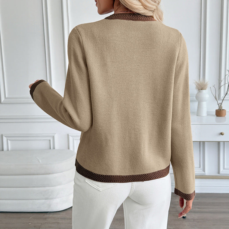Damen Strickjacke mit dekorativen Knopfdetails und praktischen Taschen WW