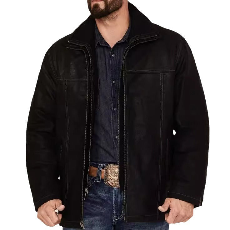 Herren Luxuriöse Echtlederjacke WW