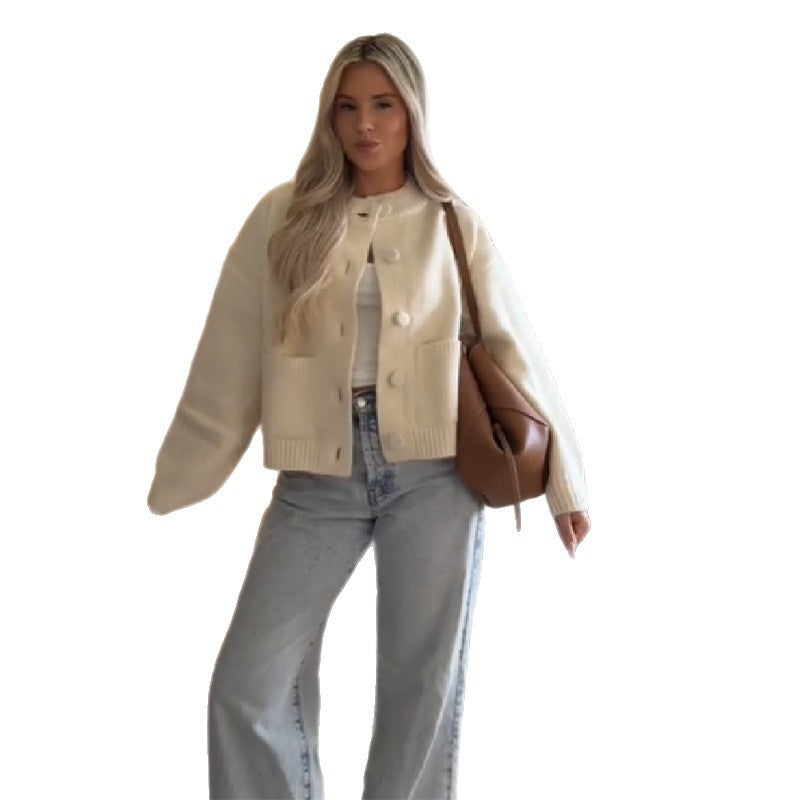 Damen Oversized Strickjacke WW