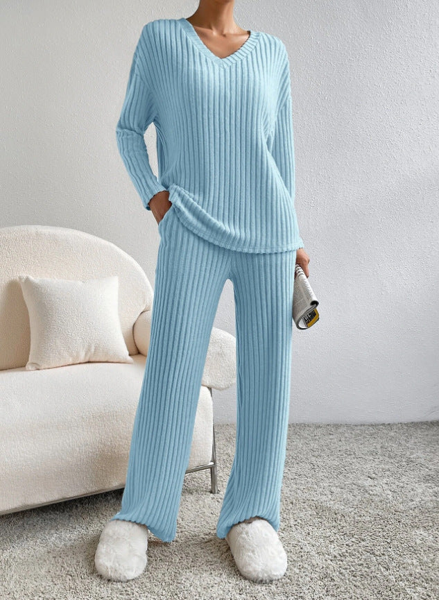 Damen Rippstrick Lounge Set WW