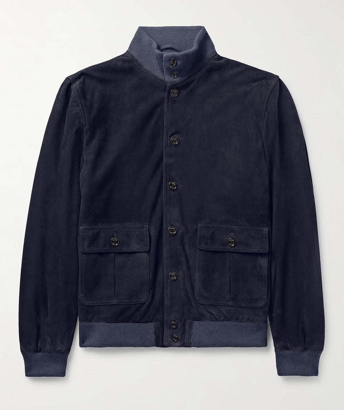 Herren funktionale Utility-Jacke mit hohem Kragen und aufgesetzten Taschen WW