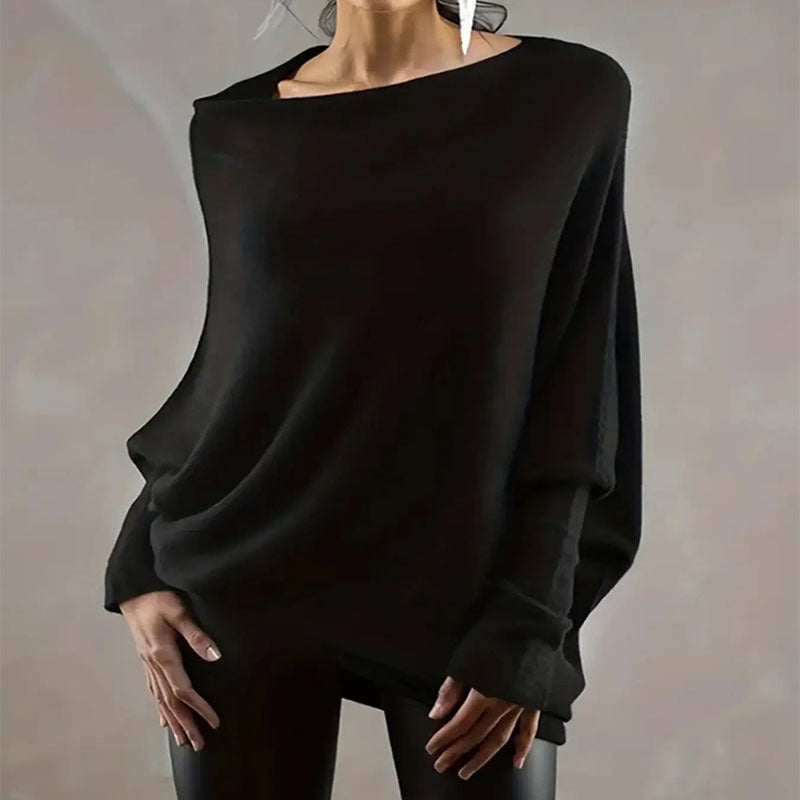 Damen lässiger Schal-Pullover WW