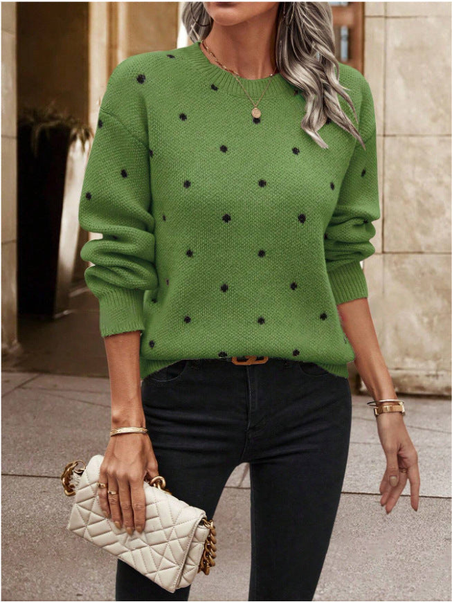 Damen modischer Pullover mit punktuellem Design WW