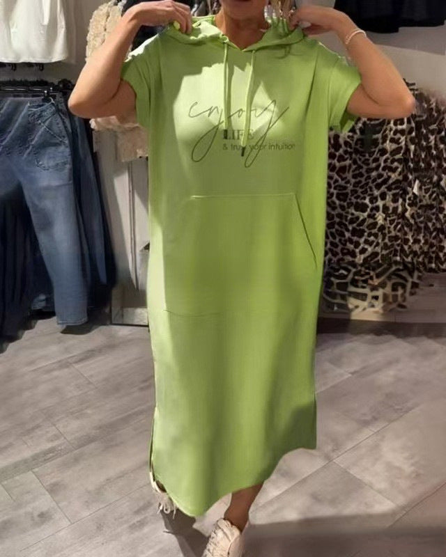 Damen Kapuzenkleid mit lässigem Schnitt und praktischen Taschen WW