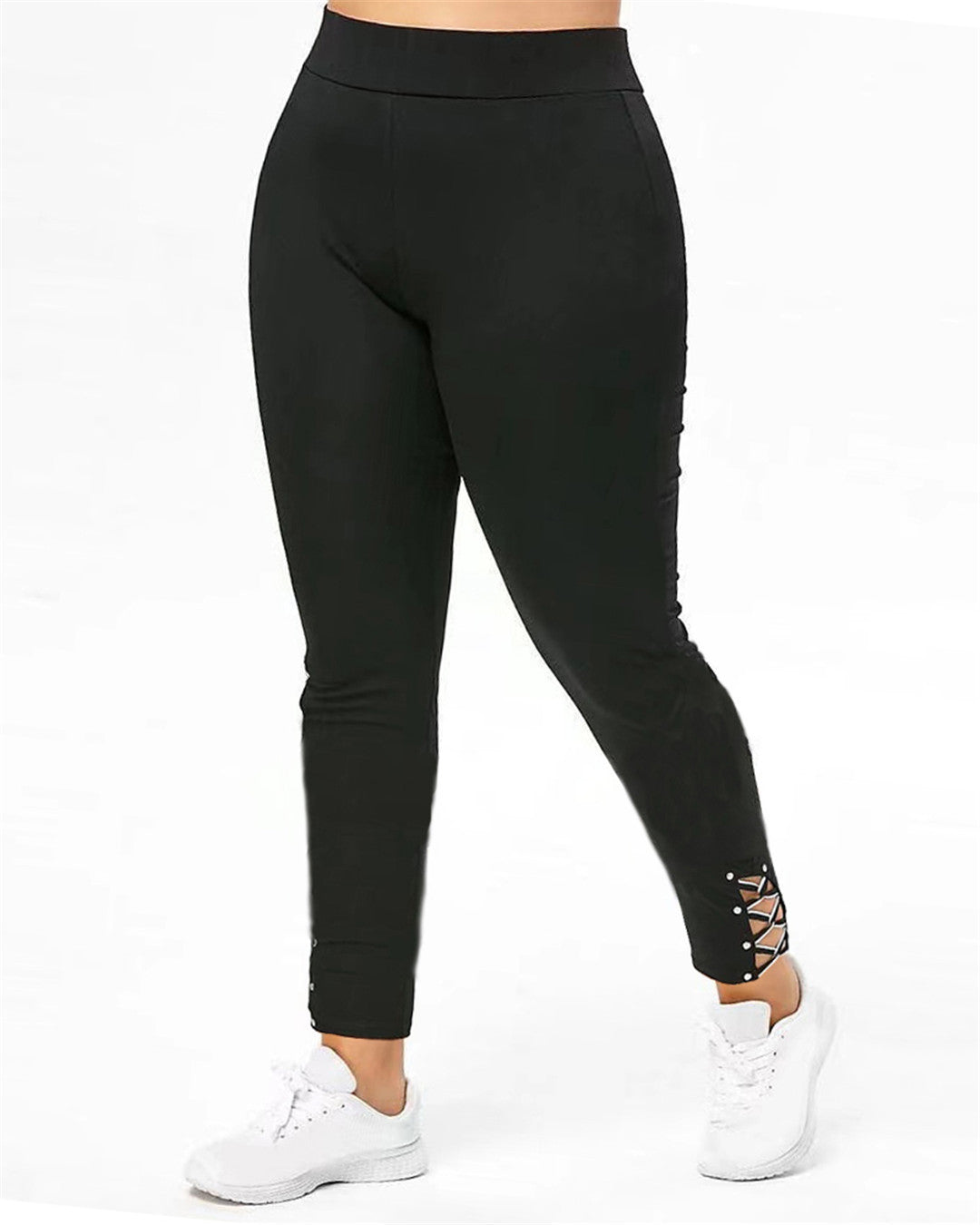 Damen Sportleggings mit dekorativen Schnürdetails WW