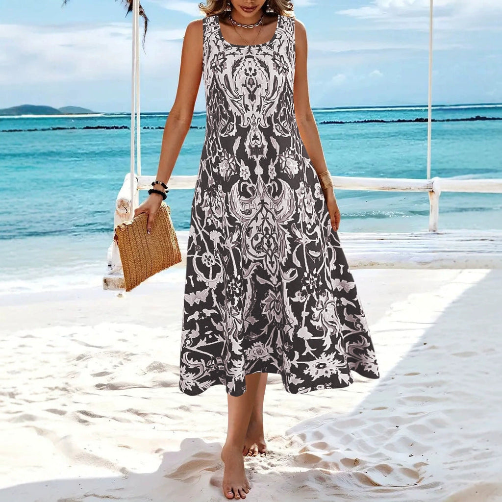 Damen Maxikleid mit elegantem Barockmuster WW