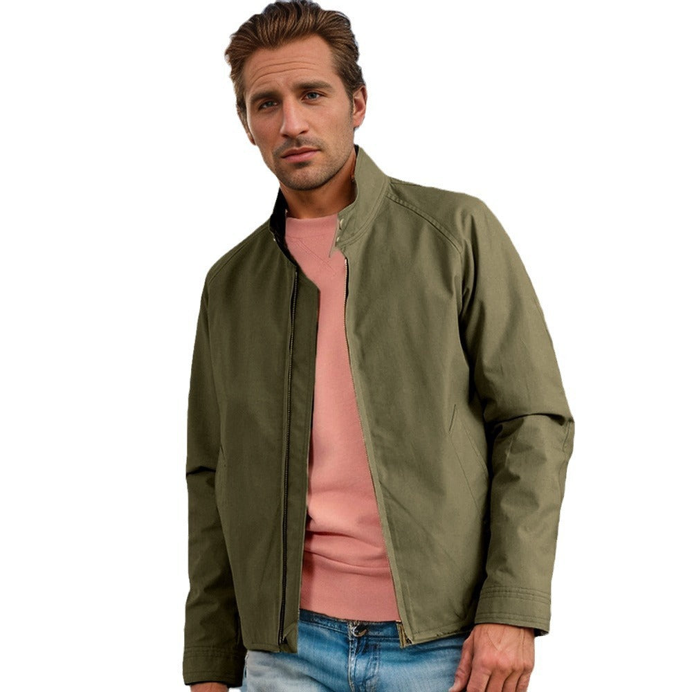 Herren elegante Steppjacke mit hohem Kragen und praktischen Taschen WW
