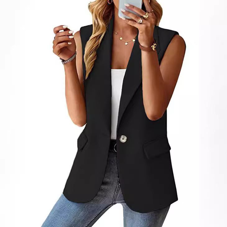 Damen ärmelloses Blazer WW