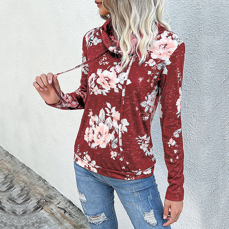 Damen Kapuzenpullover mit floralem Design und modernem Schnitt WW