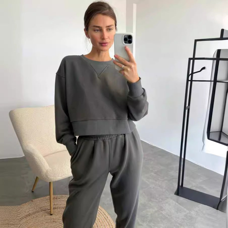 Damen sportliches Freizeit-Set mit hochflexiblem Bund und modernem Schnitt WW