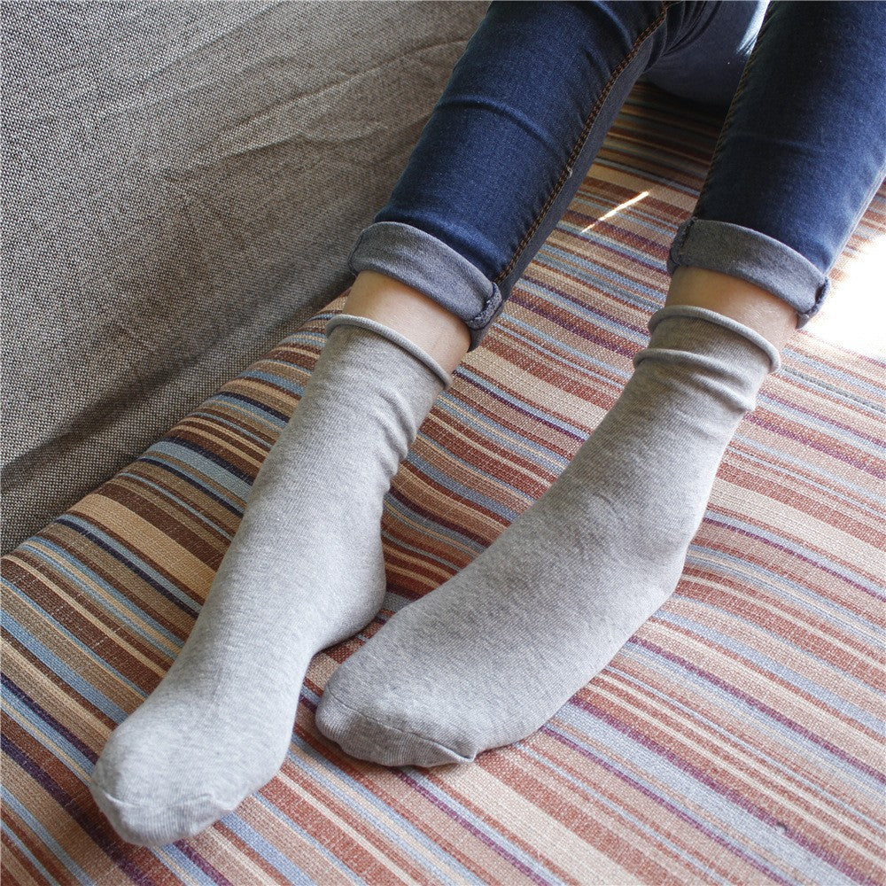 Damen Komfortable Baumwollsocken im klassischen Stil WW