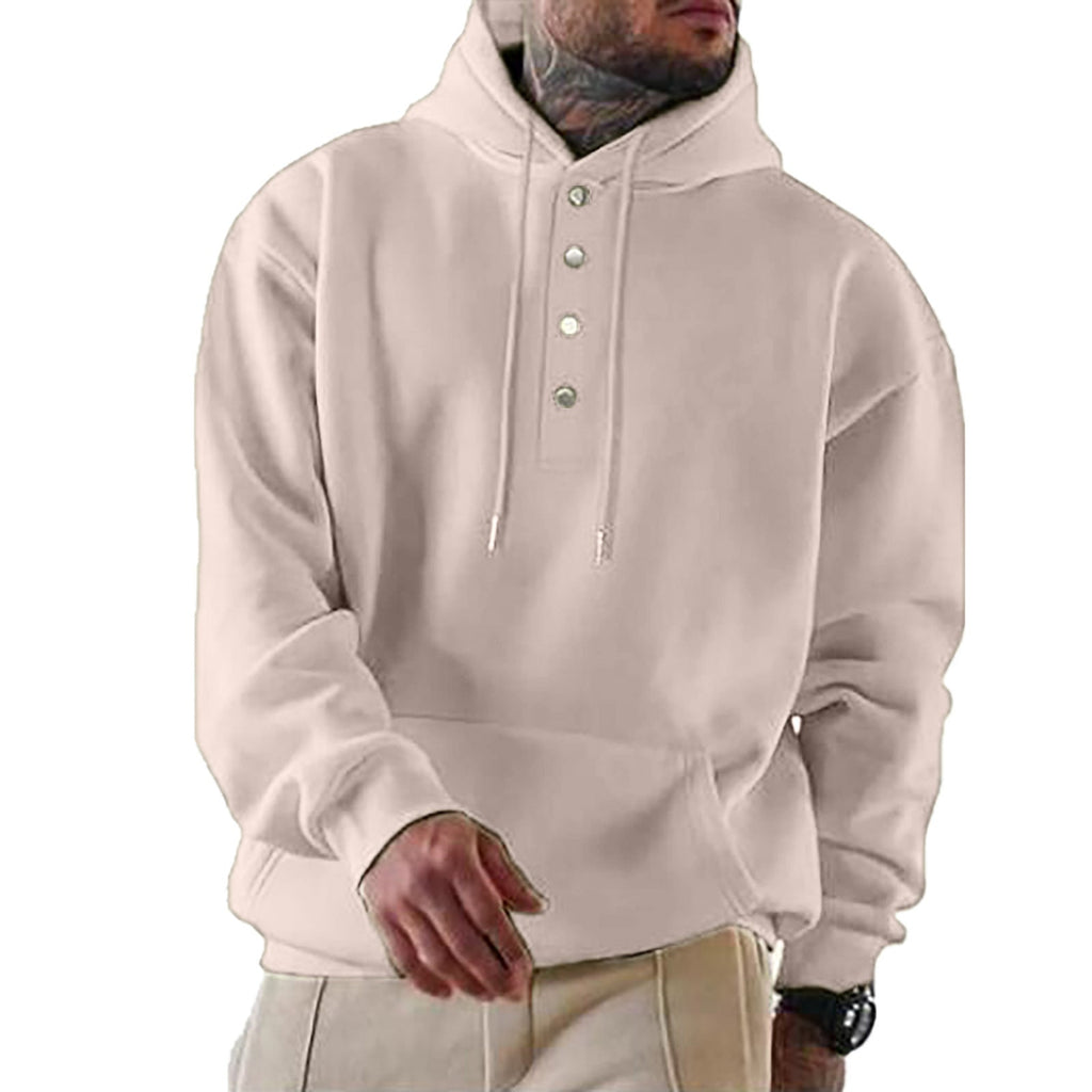 Herren Kapuzenpullover mit modischen Druckknöpfen WW
