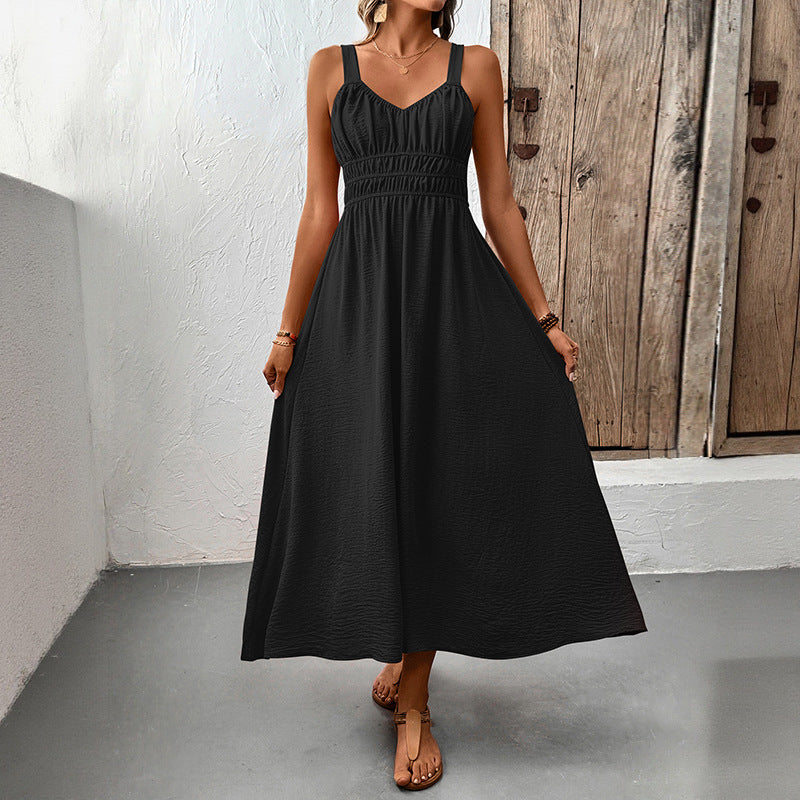 Damen Maxikleid mit elastischem Tailleneinsatz und verstellbaren Trägern WW