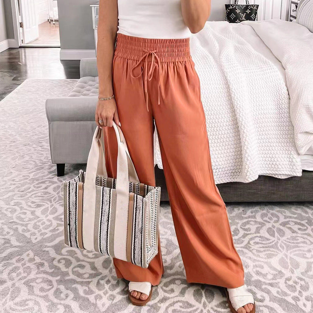 Damen Weite Freizeithose mit elastischem Bund und praktischen Taschen WW