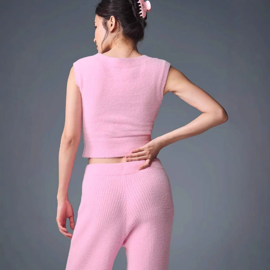Damen ärmelloses Stricktop mit stylishen Details WW