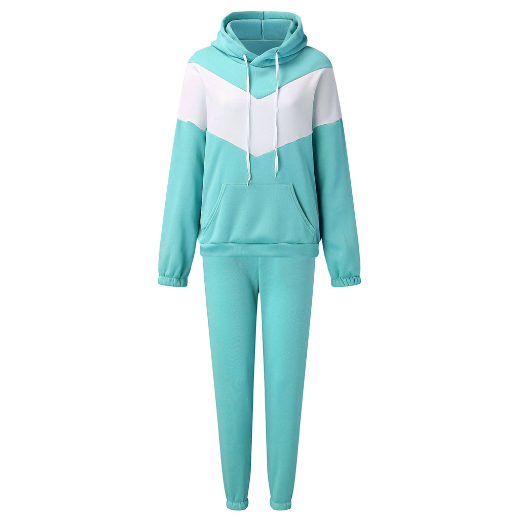 Damen Sportliches Set aus Fleece-Hoodie und Jogginghose mit hybridem Design WW