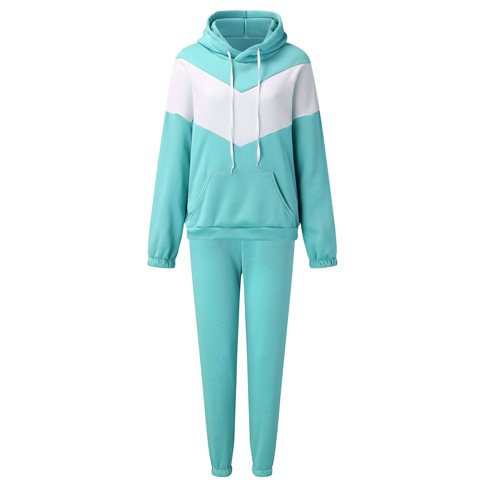 Damen Sportliches Set aus Fleece-Hoodie und Jogginghose mit hybridem Design WW