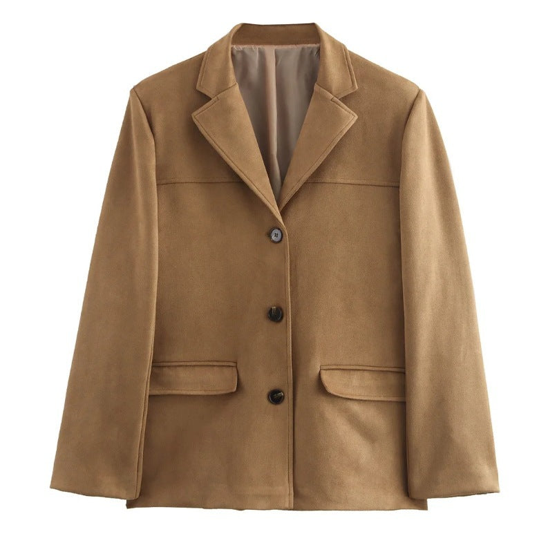 Damen modischer und bequemer Blazer aus weichem Material WW