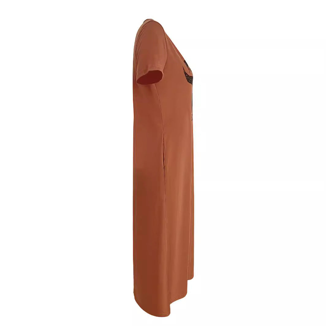 Damen Maxikleid mit grafischem Druck WW
