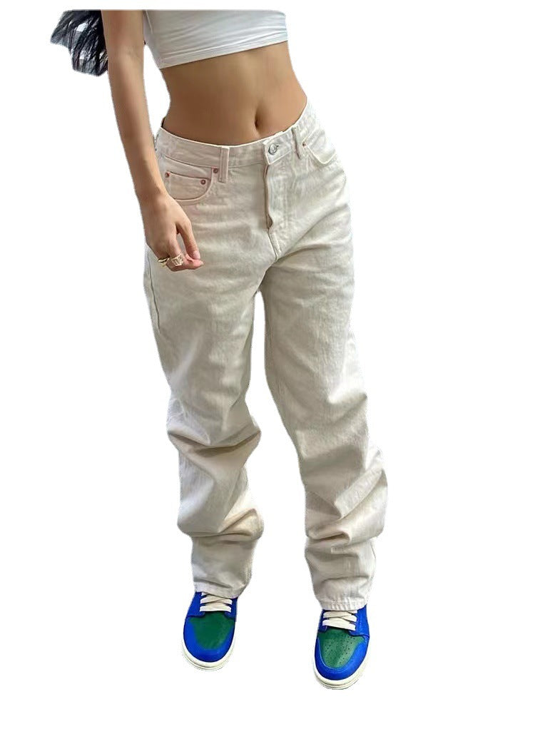Damen lässige weite Jeans im ultimativen Komfortstil WW